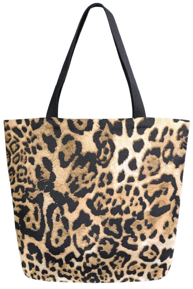 Omgoods - Canvas Tote Bag met Tijger- en Luipaardprint