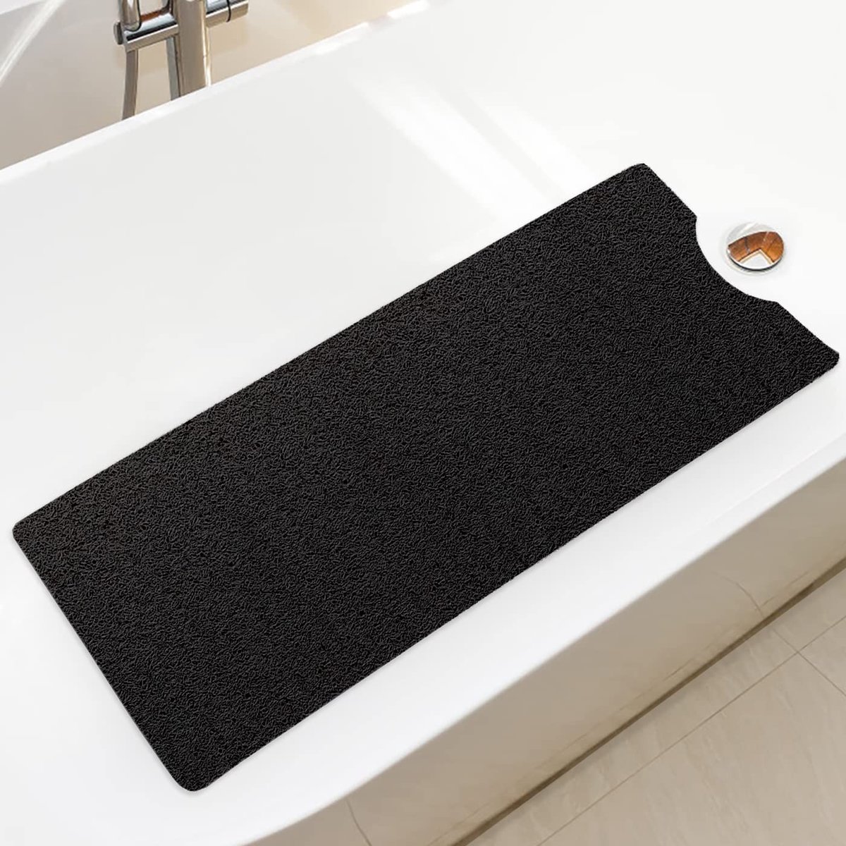 Omgoods - Antislip Badmat 100x40 cm - Zwart