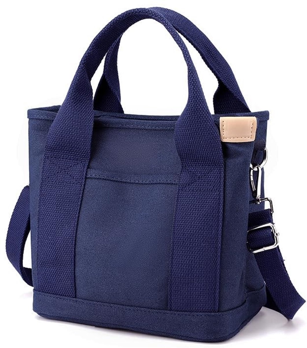 Omgoods - Dames Canvas Schoudertas met Rits en Hobo Vorm