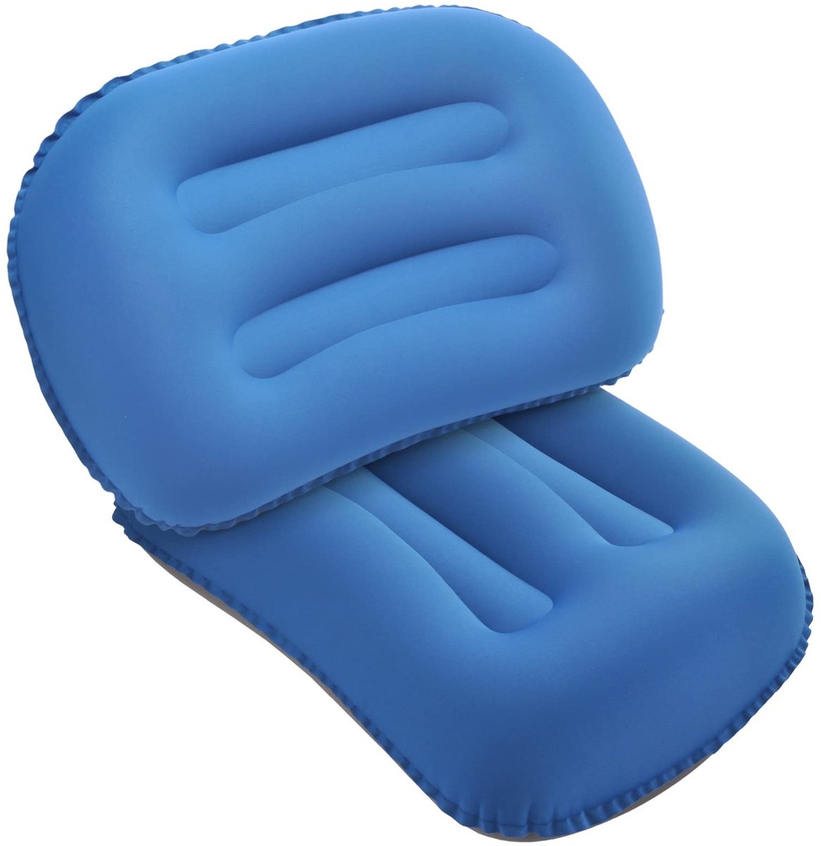 Omgoods - Set van 2 Opblaasbare Campingkussens - Ultralichte Reis- en Nekkussens, Blauw