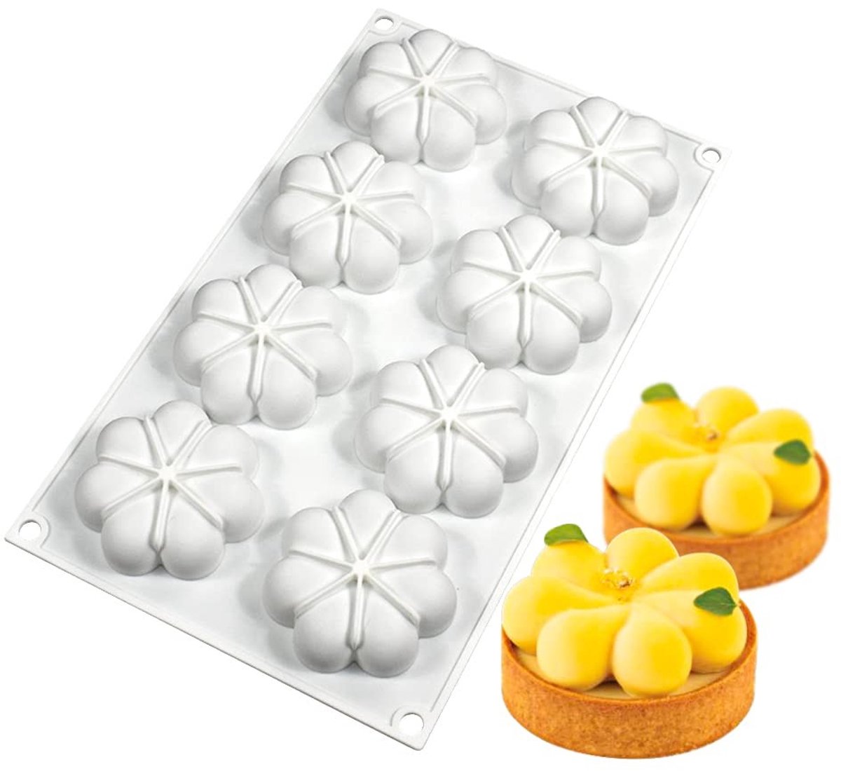 Omgoods - Silicone Franse Mousse Cake Mallen - 3D Bakvorm voor Chocolade en Kaarsen