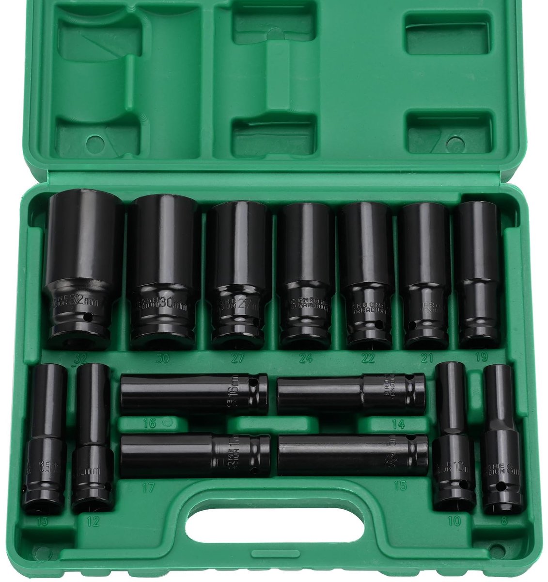 Omgoods - 15-Delige 1/2 Inch Impact Schroevendraaier Set