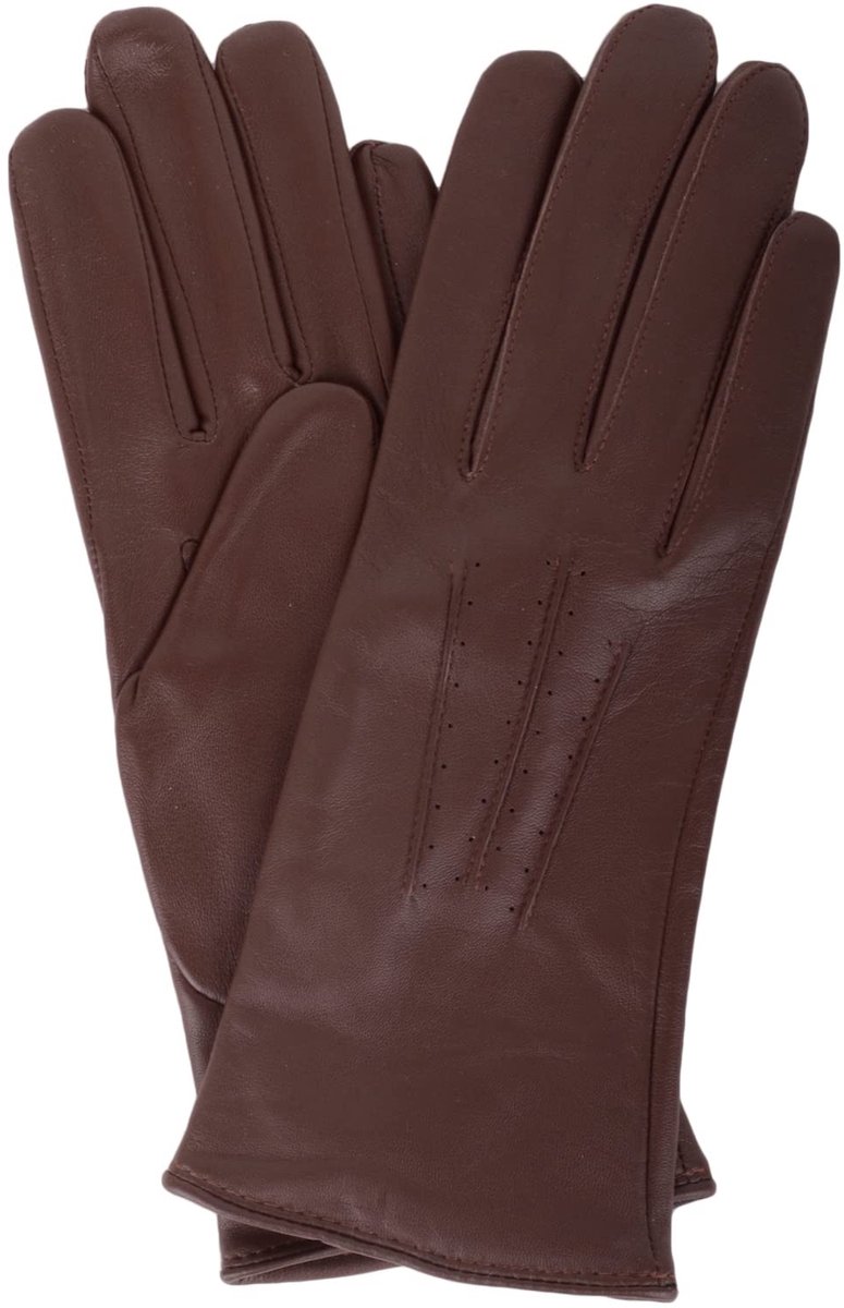 Omgoods - Dames Leren Winterhandschoenen met Drie Punten Stiksel