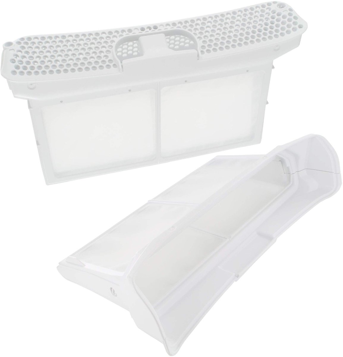 Omgoods- Pluiszeef filtertas - Geschikt voor Bosch/Siemens - Lengte 320 mm - Hoogte 78 mm - Kunststof - Kleur wit - Filterzak