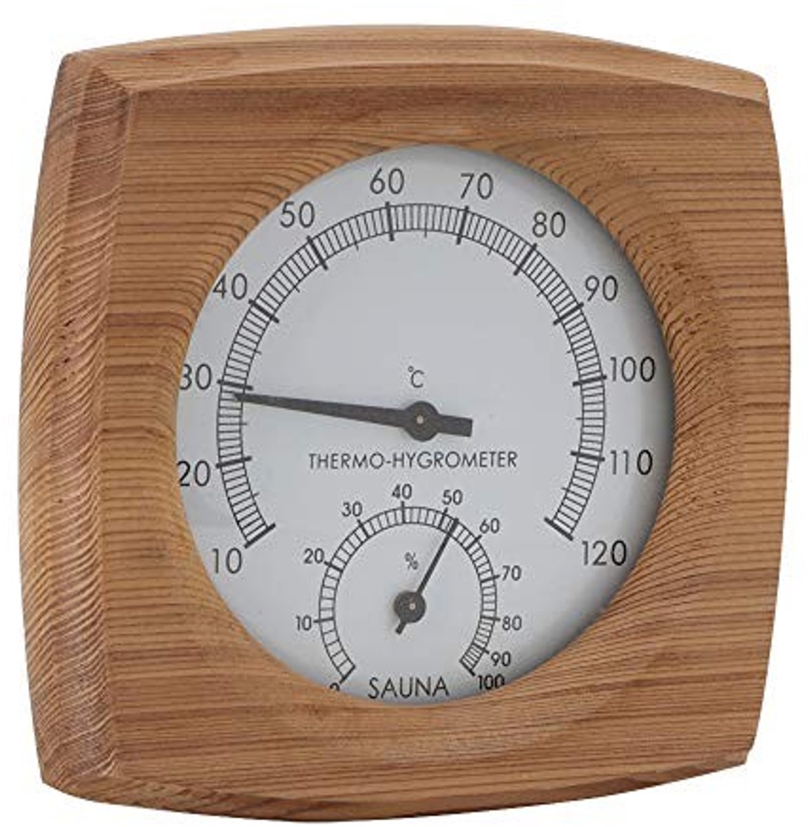 Omgoods- Hygrometer 2-in-1 - Vochtmeter - Thermometer - Sauna - Badkamer - Handgemaakt en bestand tegen hoge temperaturen - Vochtigheidsmeter