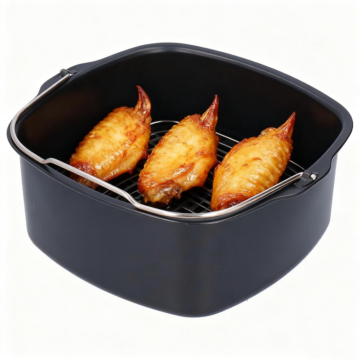 Omgoods- Cakevorm 18 cm - Vaatwasmachinebestendig - Voedselveilig Ijzer - Geschikt voor Friteuse HD9925/HD9860/HD9905 - Hittebestendig - Gezond Koken - Bakvorm