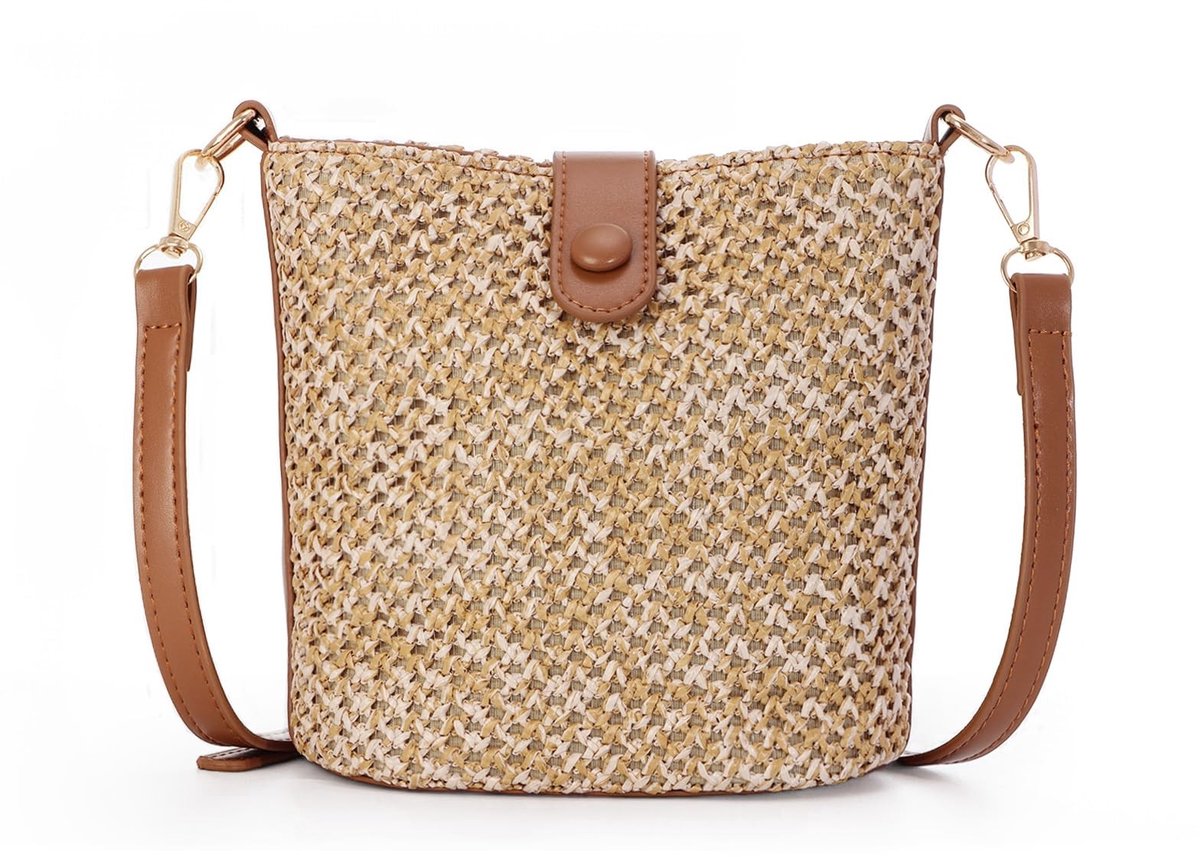 Omgoods - Handgemaakt Rieten Crossbody Tas voor Dames