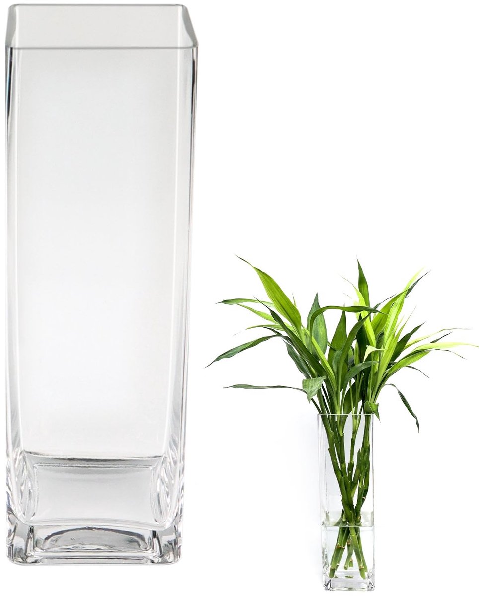 Omgoods - Transparante Glazen Vaasje, 40 cm Hoog voor Bloemen