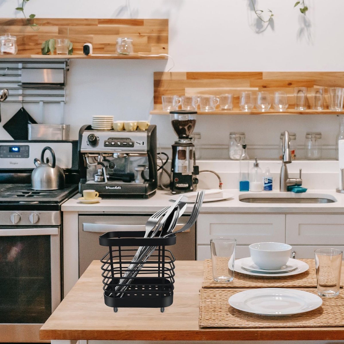 Omgoods - RVS Bestek Organizer voor Keuken, Roestvrij Staal