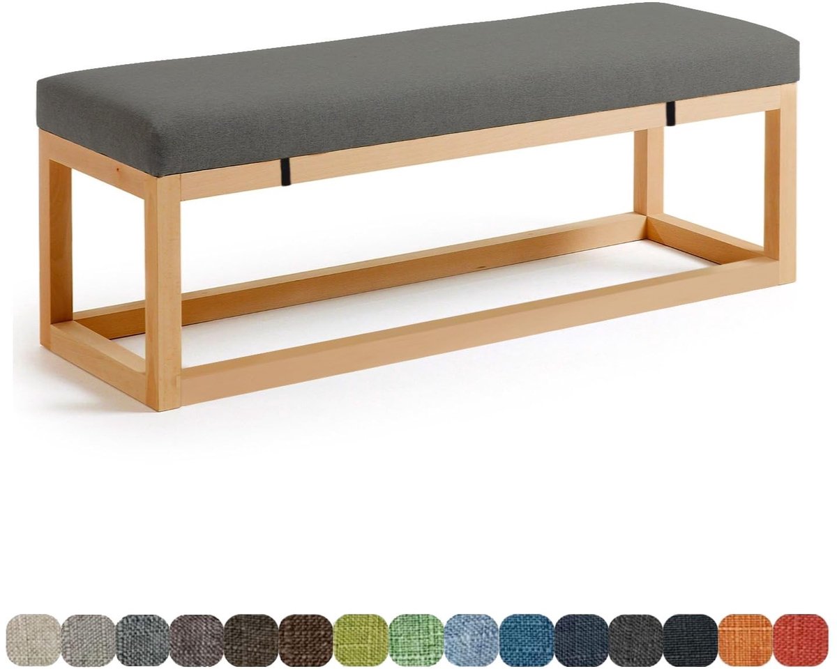 Omgoods - Bank Kussen voor Buiten en Binnen 80 x 40 cm Donkergrijs