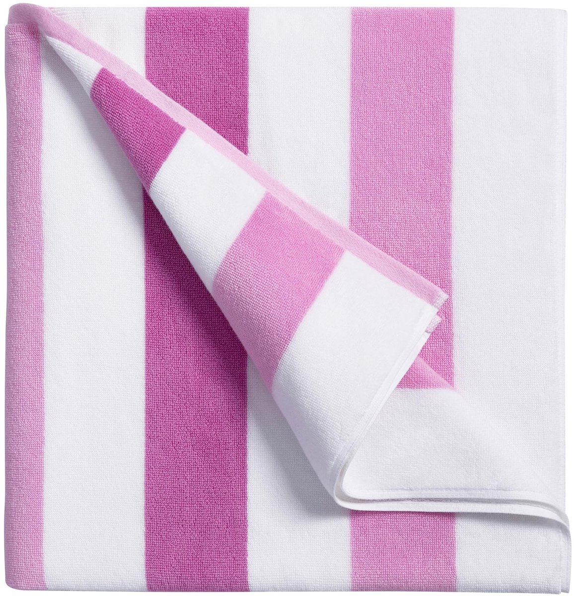 Omgoods - Grote Oversized Strandhanddoek - 104 x 180 cm Extra Dikke Roze Strandhanddoek van Katoen