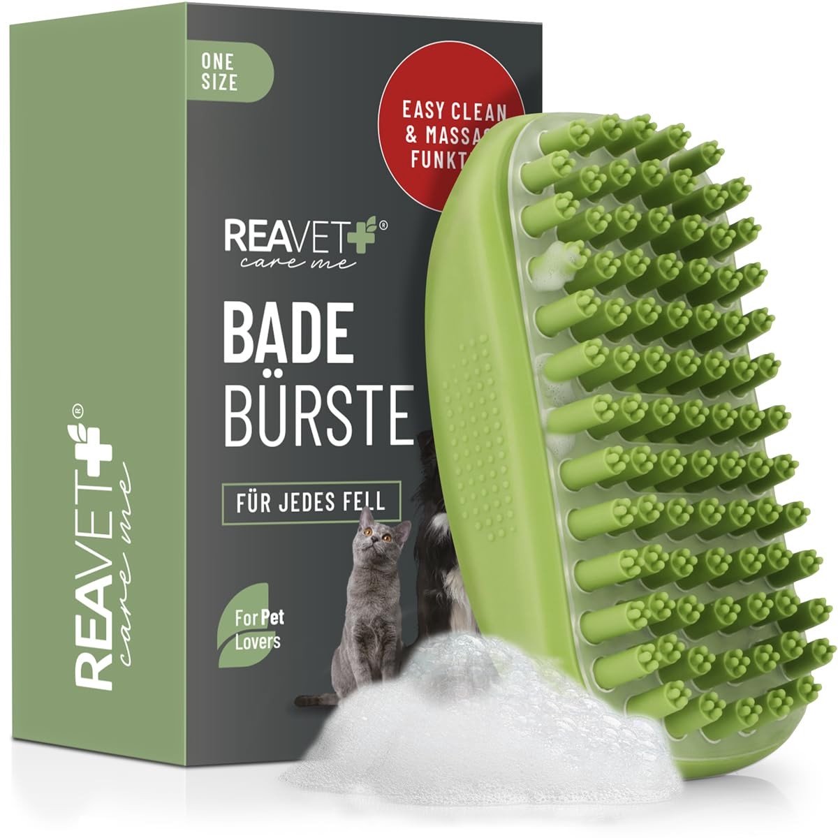 Omgoods - Badborstel voor Honden en Katten met Massage-effect en Dierverzorging