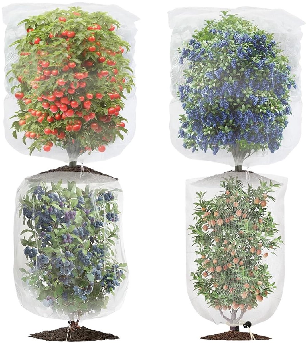Omgoods - Plantbeschermnet voor Insecten en Vogels, 4 Stuks