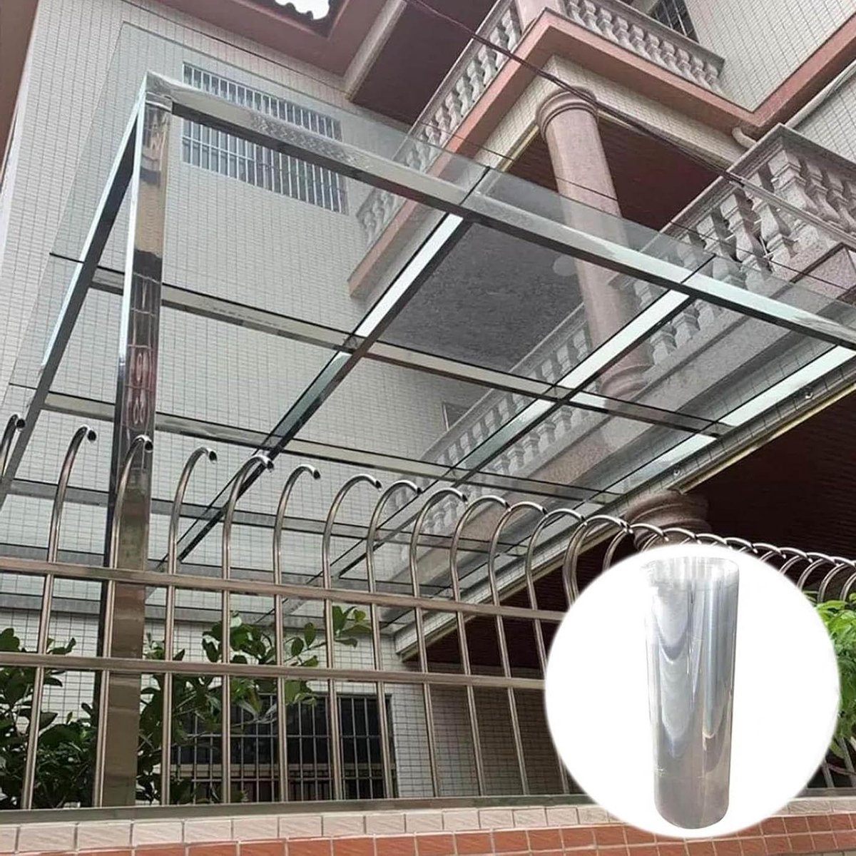 Polycarbonaat Dakplaat - Kas Panel Tuinhuis Plaat - Kas Bouwen - Slagvast UV Beschermend - 0.5x4m - Transparant
