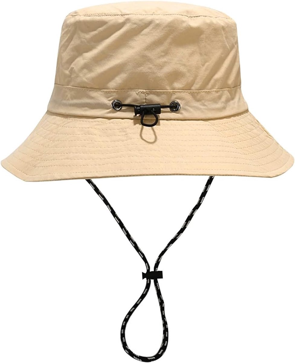 Vouwbare vissershut voor dames, ademend en snel drogend, ideaal voor strand, camping, en picknick, regenbestendig en zonbeschermend in khaki