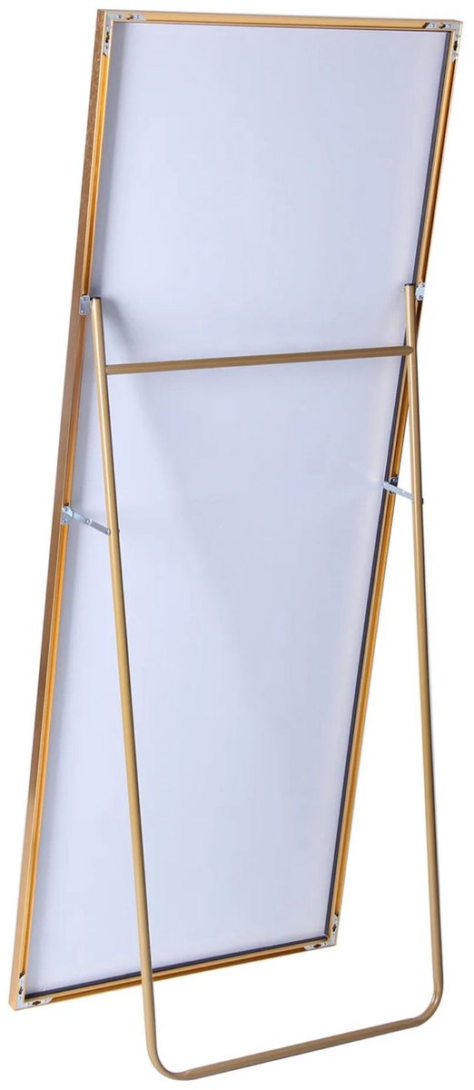 Vloerspiegel 180 X 80 Cm Goud - met Metalen Frame