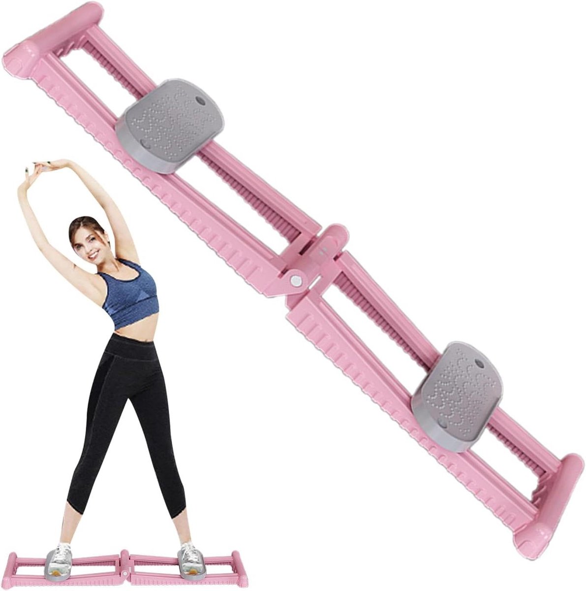 Ski Oefenmachine - Beentrainer Skifitness - Krachttraining Benen - Opvouwbaar Ontwerp - 113.5 cm - Roze