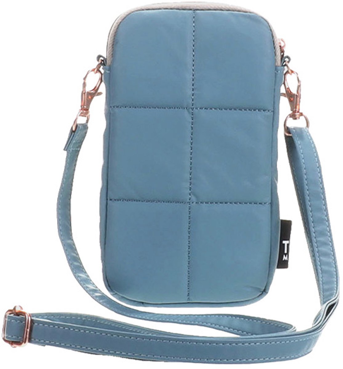 Tinne + Mia Luce puffy phone pouch stone blue