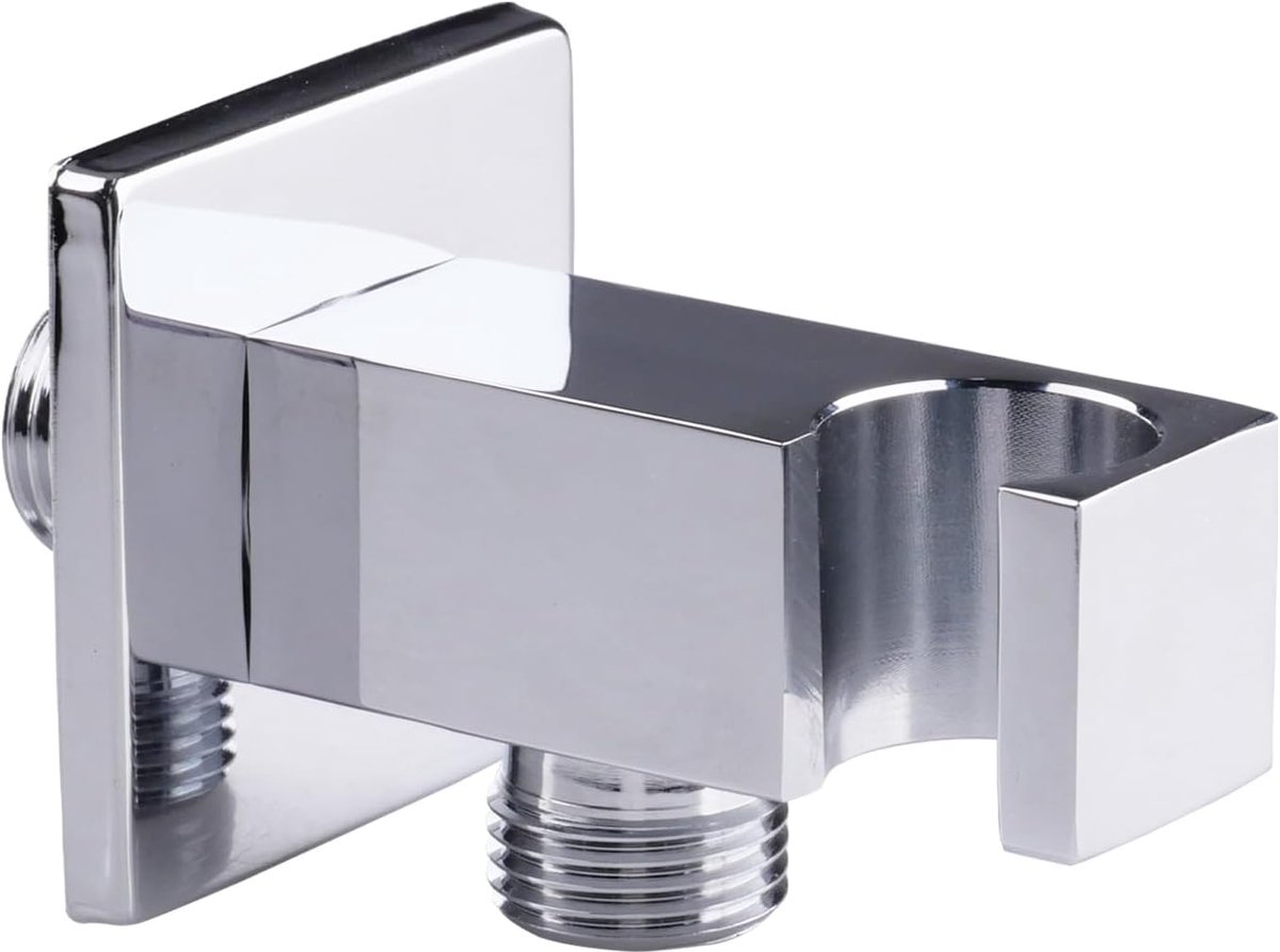 Wanddouche aansluiting boog met douchehouder - 1/2 inch universeel - hoogwaardig messing - voorkomt roest - ShopVlot