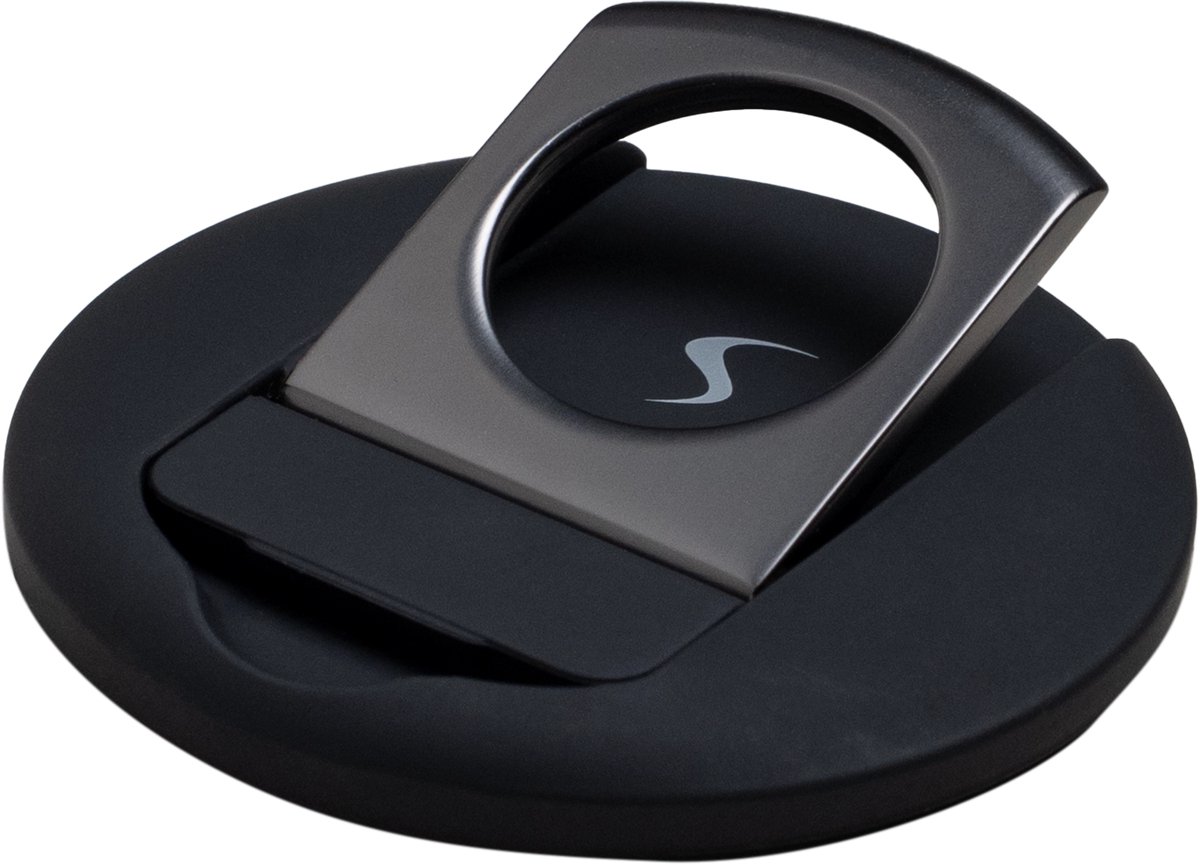 Scapade MagStand Magnetische iPhone Houder – 360° Roterende Functie – Sterke Magnetische Grip – Naadloze Integratie op Alle MacBook Modellen - Zwart