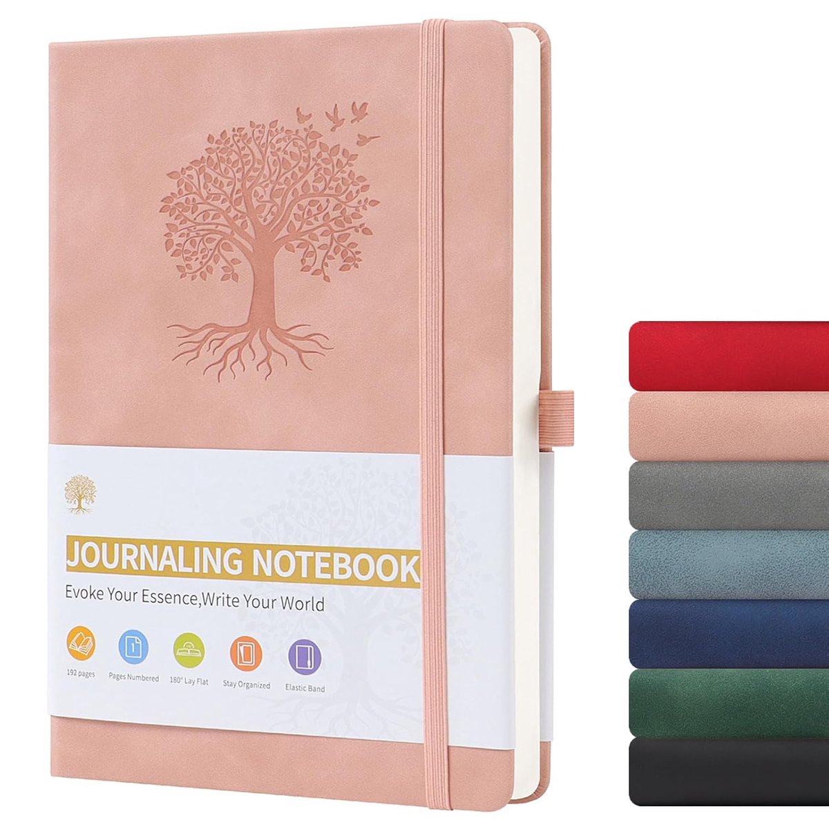 SnelShoppen - Lined Journal Notebook A5 Hard Cover - Dikkere Schrijfnota's - PU Leer Notitieboek - 192 Bladzijden - 8,3 x 5,8 Inch Memo Boek - Met Pen