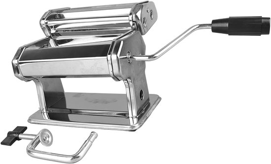 SnelShoppen - Pasta Maker en Pizza Roller - RVS Handkruk Rolling Pin met 7 Dikte-instellingen 0,5 tot 2,5mm voor Thuiskeuken, Koken, Bakken — afbeelding 5