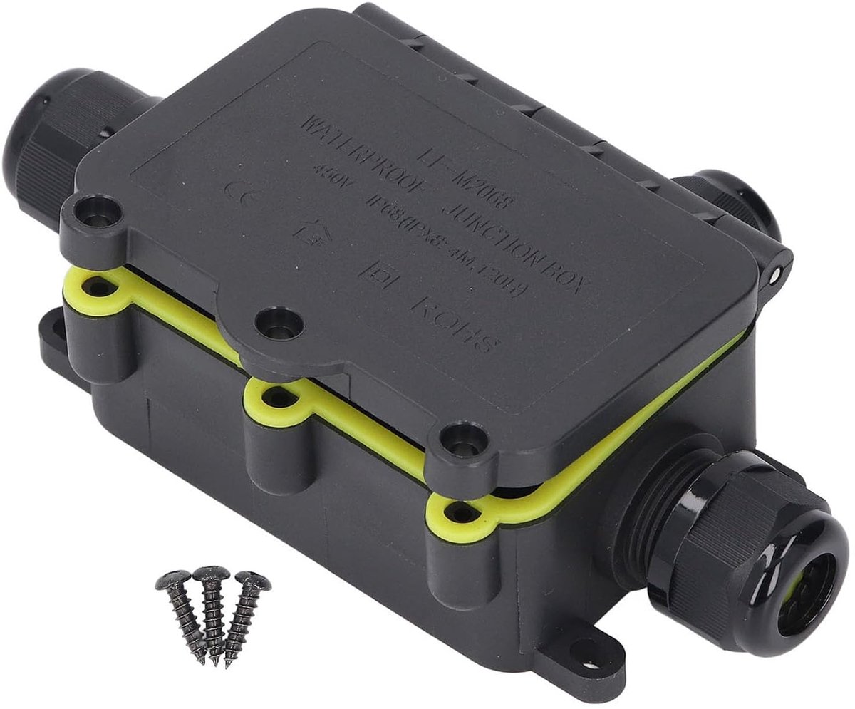 Connection box, IP68, corrosion protection, for outdoor electrical applications, lighting, solar panels, marine - ShopVlot