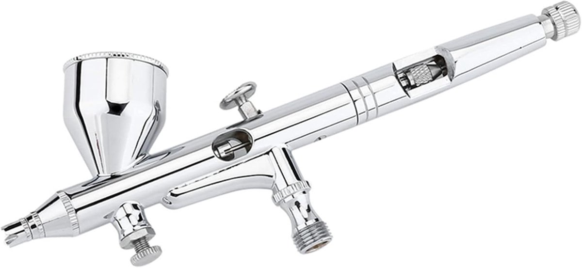 SnelShoppen - Dual Action Airbrush Kit - Airbrush Set 0.2mm/0.3mm/0.5mm - Kunst Spraypistool voor Taart, Nagels, Modelbouw - Multifunctioneel Spuitpis