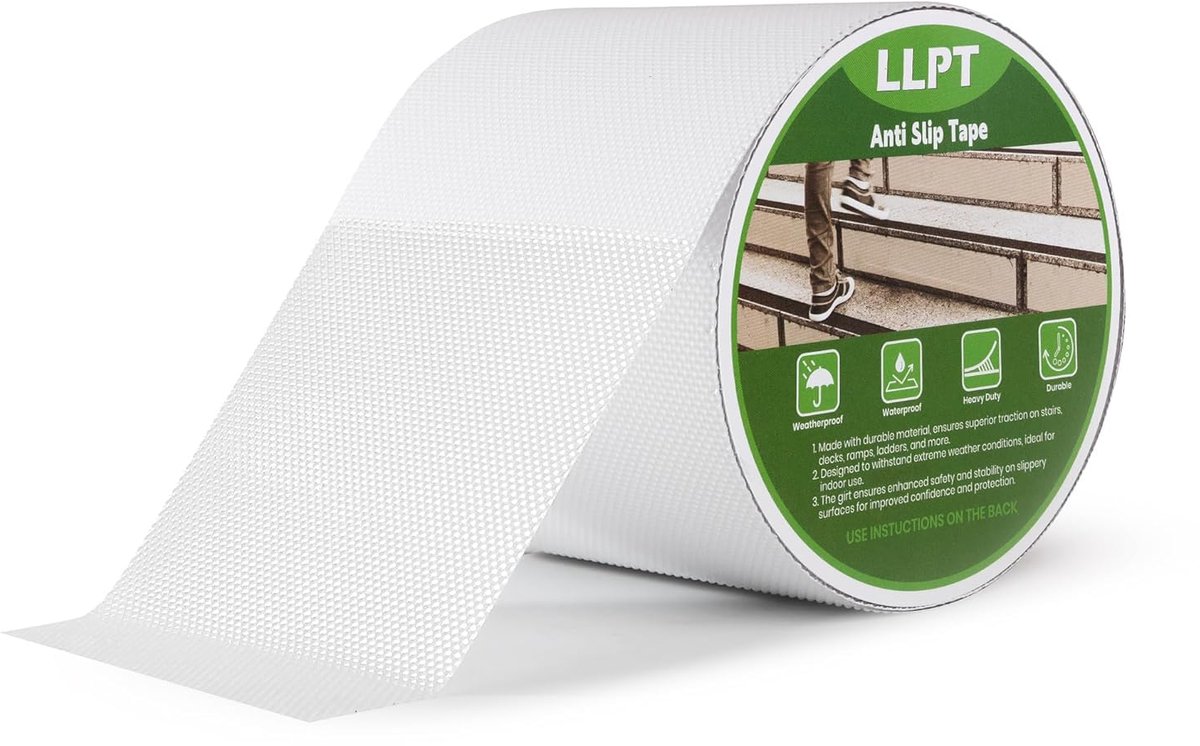 SnelShoppen - Grip Tape | Antislip Tape voor Trappen en Ladders | Robuust en Waterdicht voor Binnen | Trekbanden voor Vloer en Badkamer | Transparant