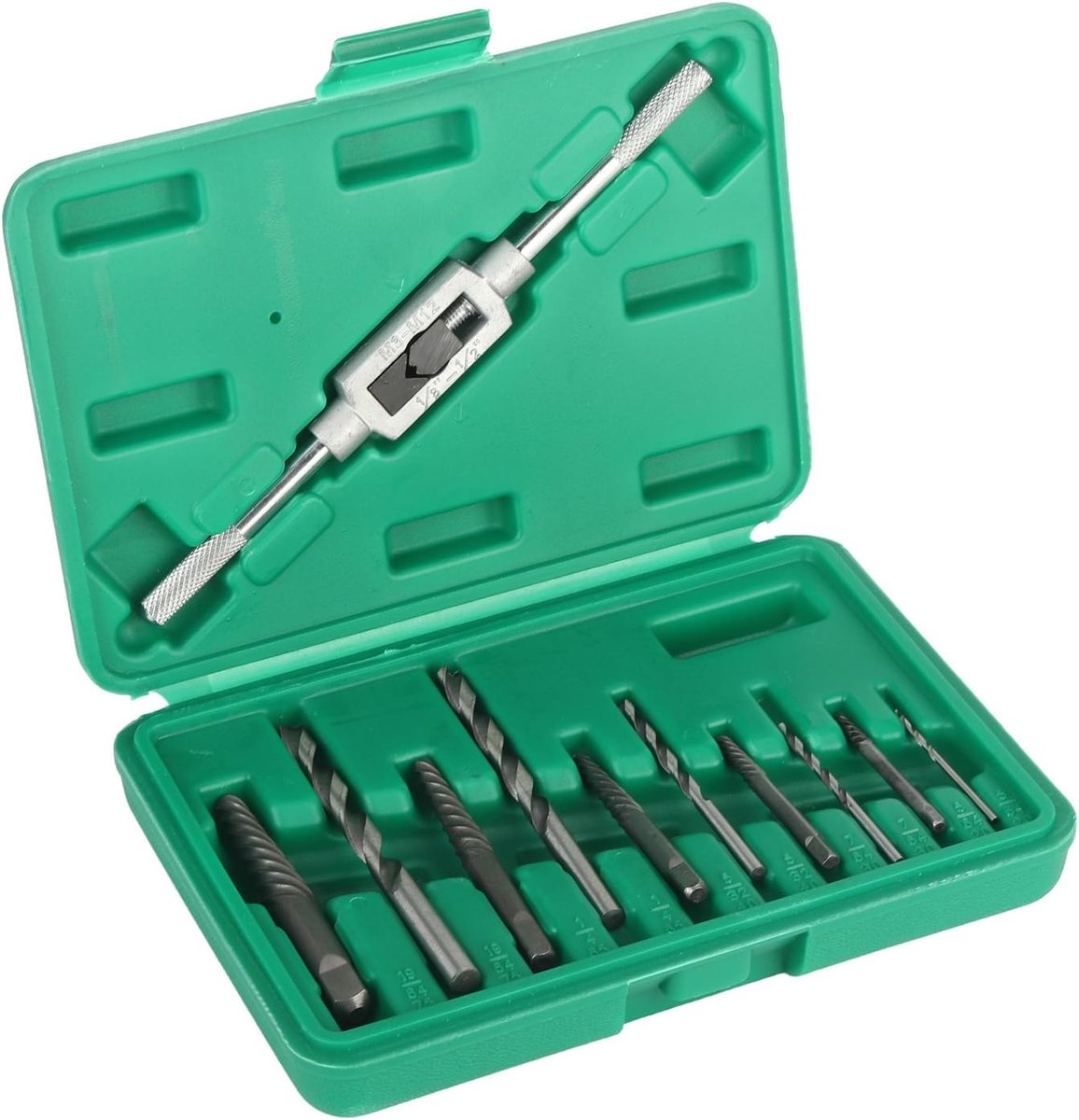 - 11-delige Bouten Extractor Kit voor het verwijderen van gebroken schroeven- Schroefbouten Uitname Set van 11 stuks voor Bouten en Fastners- Handige Bouten Fastners Removal Tool voor het verwijderen van moeilijke schroeven