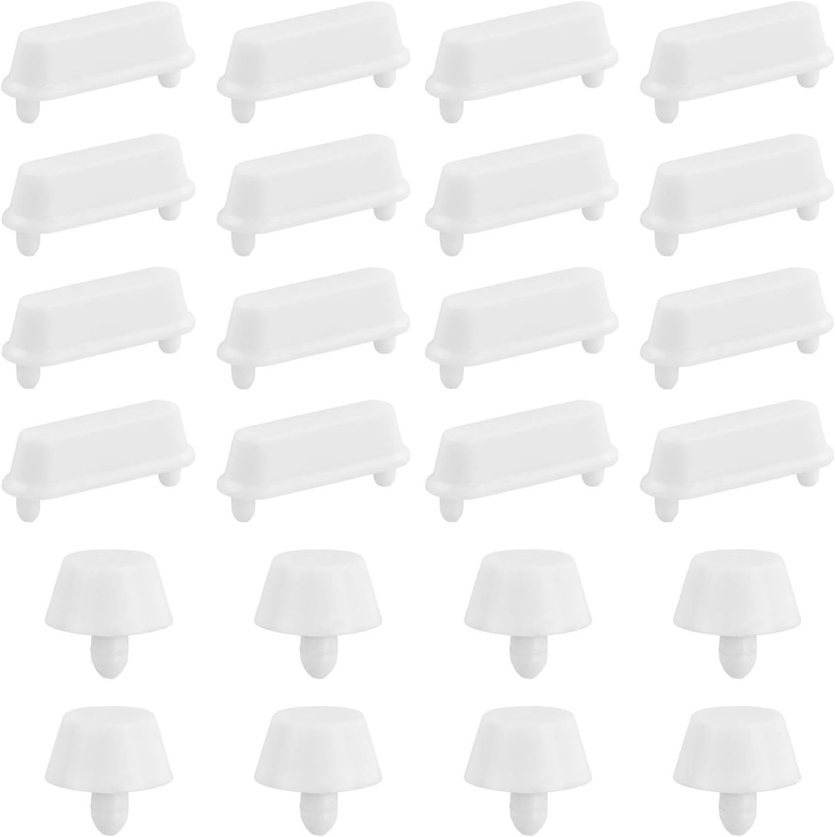 Toiletzitting rubbers - 24 stuks - witte schokdempers - geluidsisolatie voor toiletzitting - ShopVlot