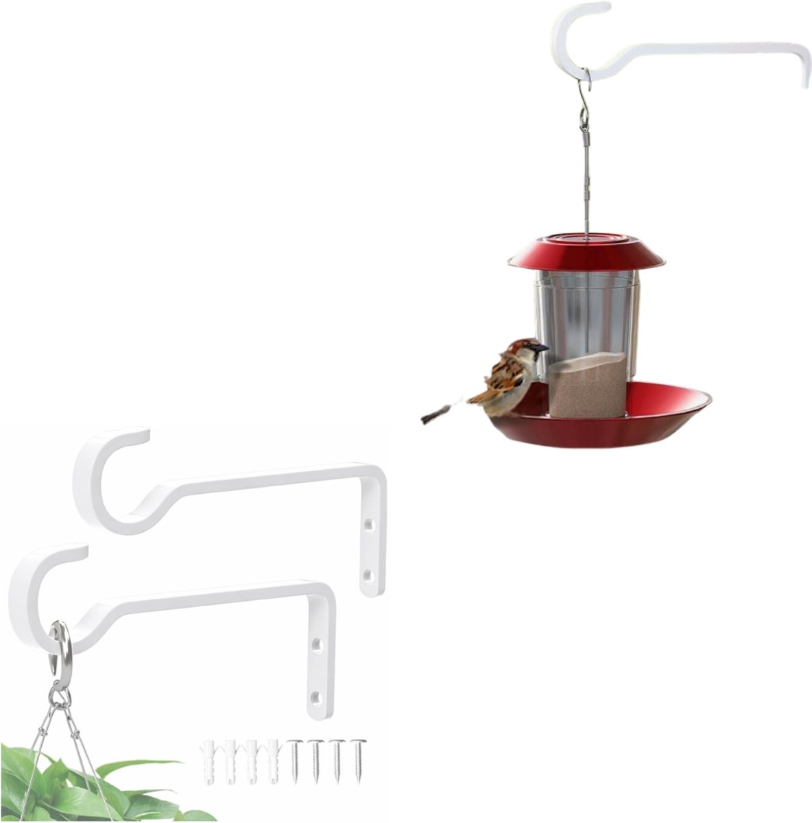 Zavio® Plantenhaak Hanging Basket - Muurhaak voor Planten - Wandhaak
