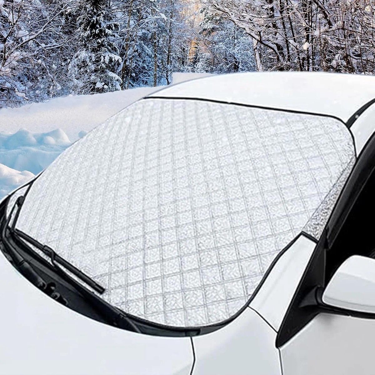 145 x 94cm Sun Visor Car Cover Windshield Frost Accessories Car Foldable Vehicle Heels for Anti-Frost Snow Ice UV All - ShopVlot