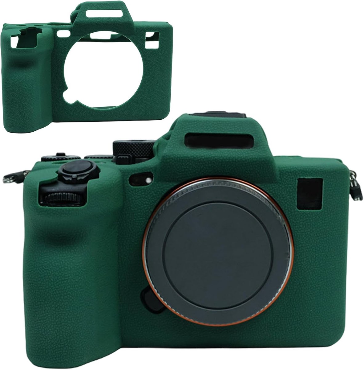 SnelShoppen - Beschermhoes voor camera Sony A7R5 A7R V, op maat gemaakte siliconen hoes, lichte draagtas voor opslag en transport, groen, reisfotograf