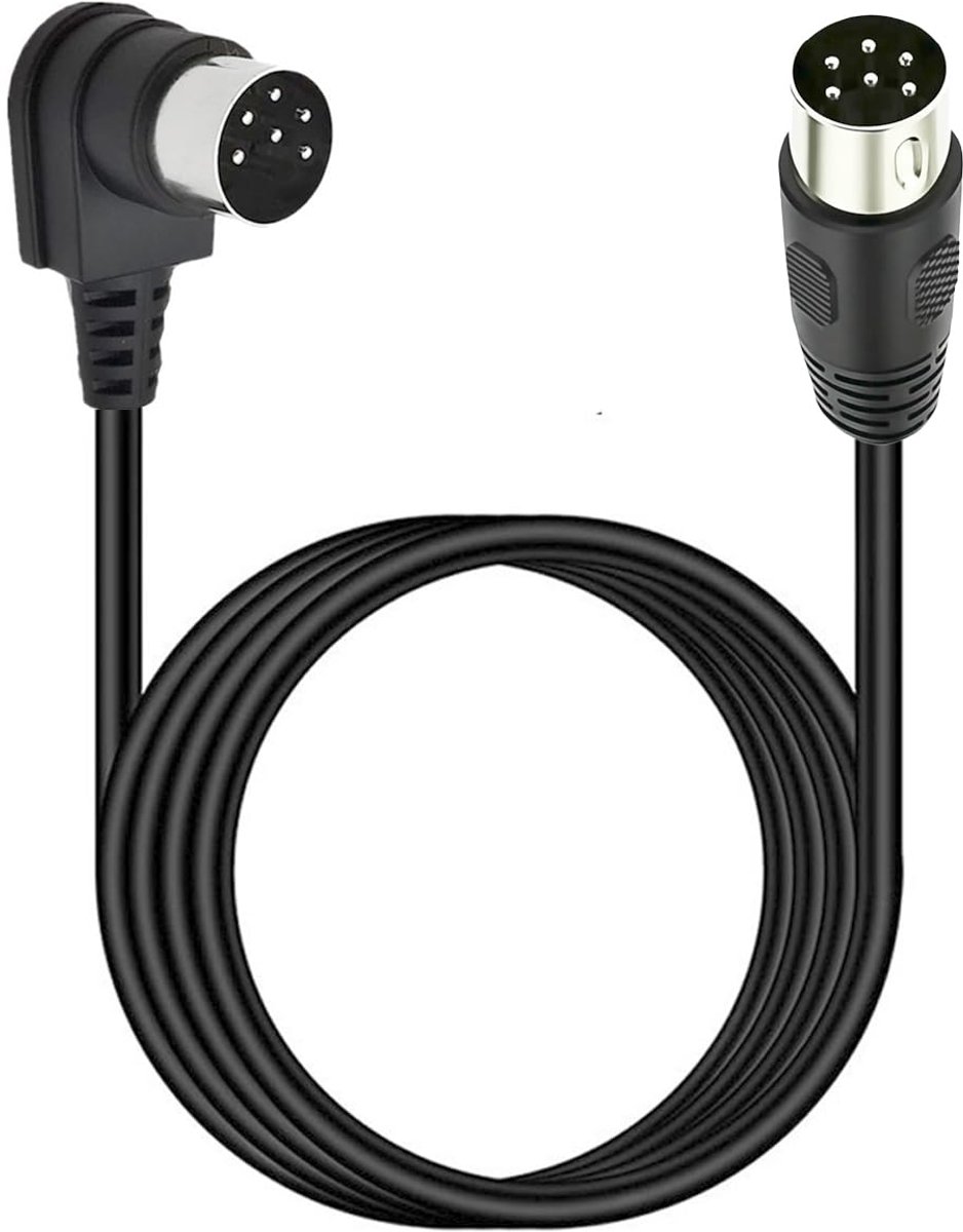 DIN 6-pins audio kabel 1,5m - 90 graden hoek - voor Bang en Olufsen BeoLab - ideaal voor muziekstudio's - ShopVlot