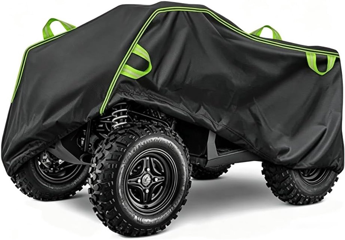 SnelShoppen - Quad ATV afdekzeil, waterdichte voertuigafdekking 256x110x120 cm, 210D Oxford, uv-bescherming, winddichte gesp, vuilafstotend, weerbeste