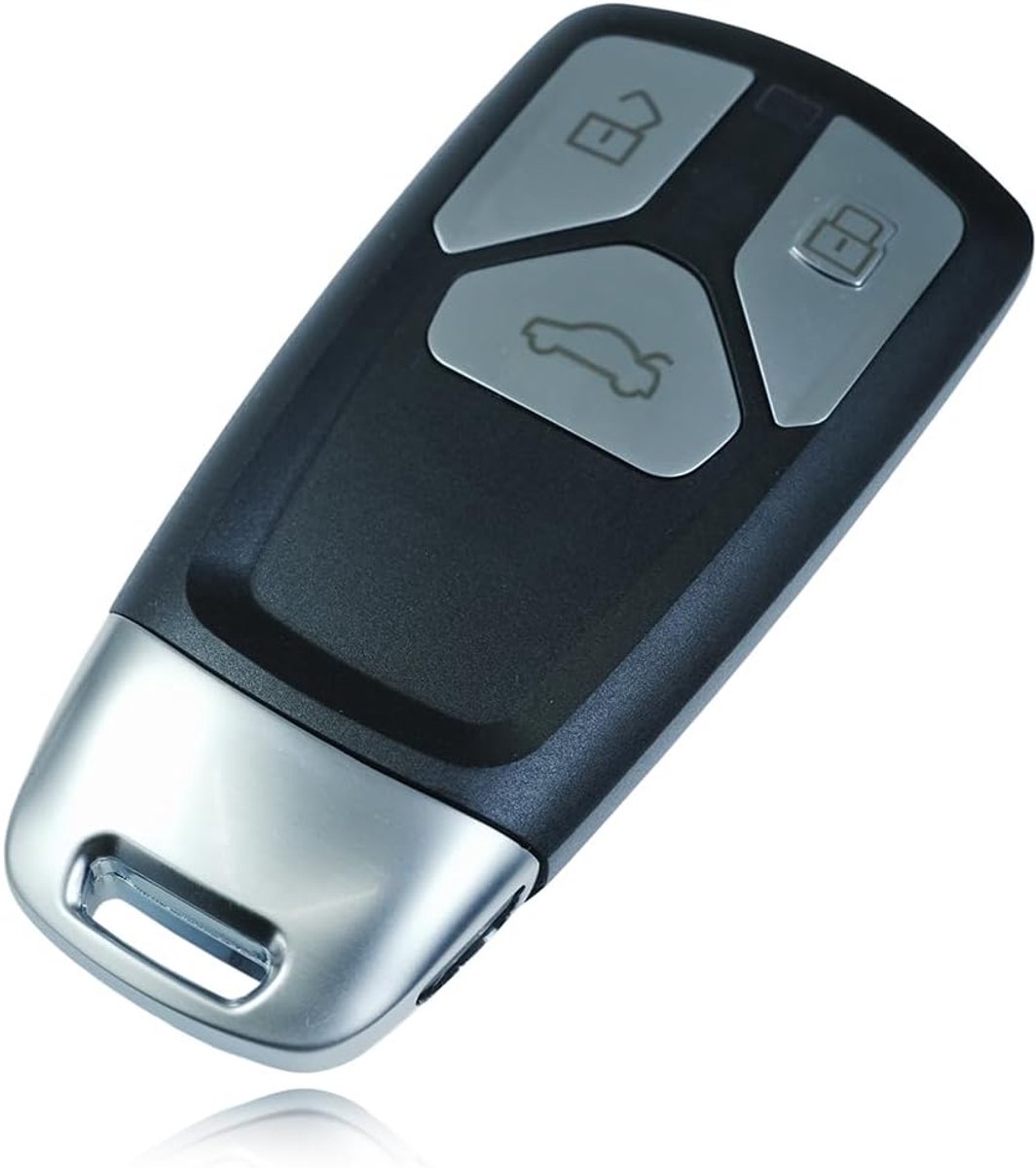 SnelShoppen - Sleutelbehuizing voor Audi TT A4 A5 Q7 SQ7 RS TTS met 3 Knoppen, Duurzaam en Betrouwbaar, Perfecte Pasvorm als Reservesleutel