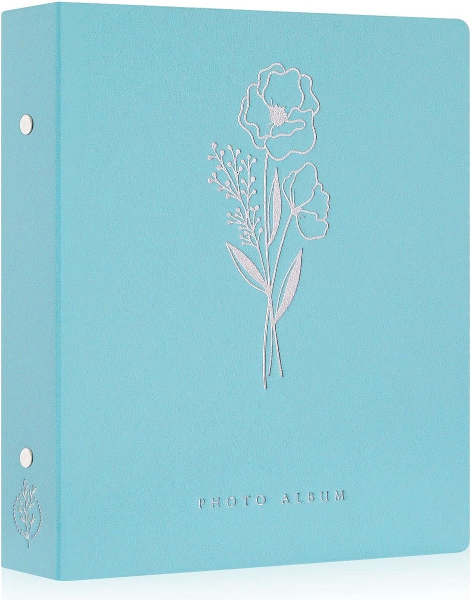 SnelShoppen - 6x4 Foto Album voor 400 Foto's, Linnen Cover, Ideaal voor 10x15 cm Portret Foto's, Petrol Kleur, Perfect voor Feestjes en Herinneringen