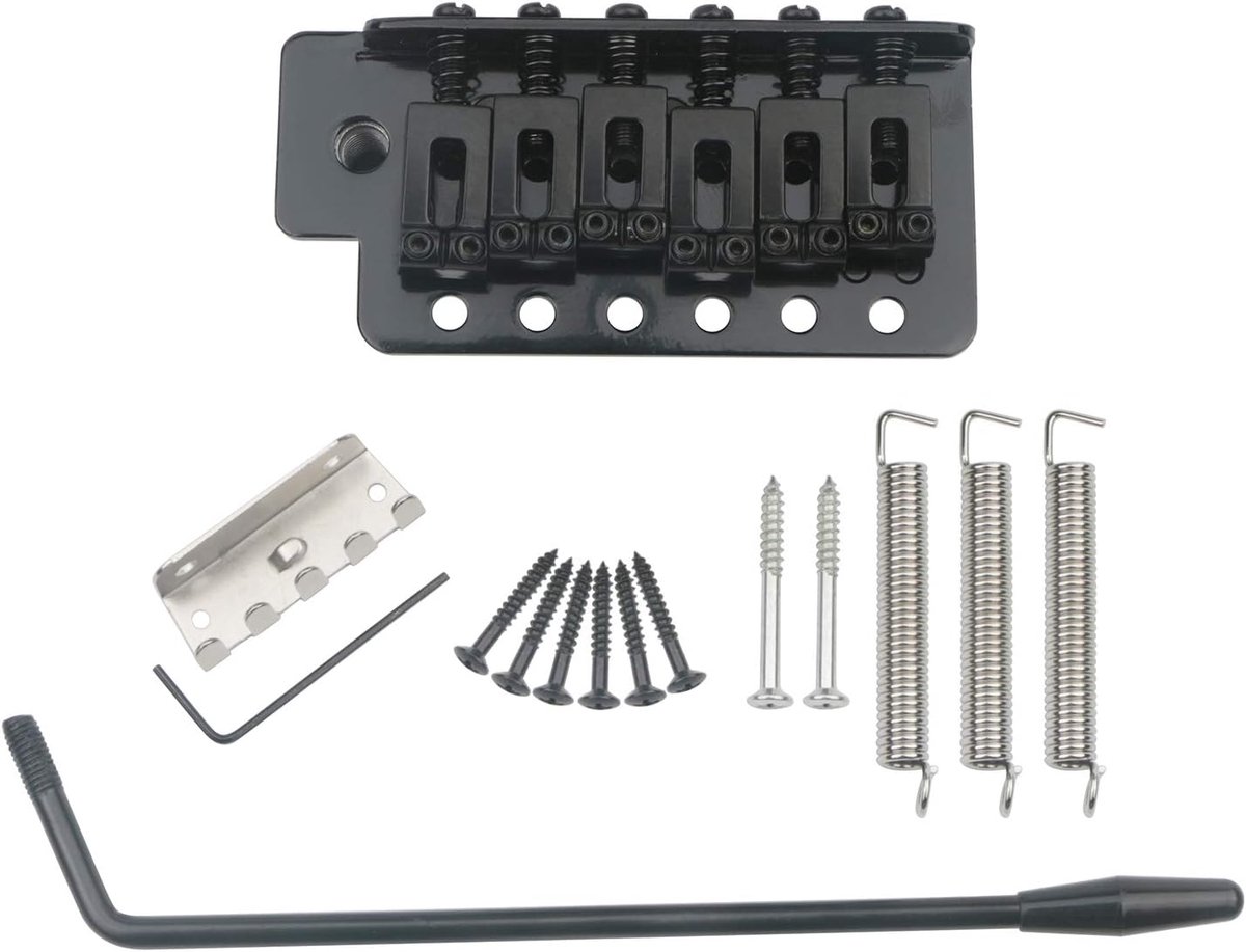 Electric Guitar Bridge Tremolo System Set with Diameter 6mm whammy Bar for 6 String Strat Guitar Tailpiece - ShopVlot