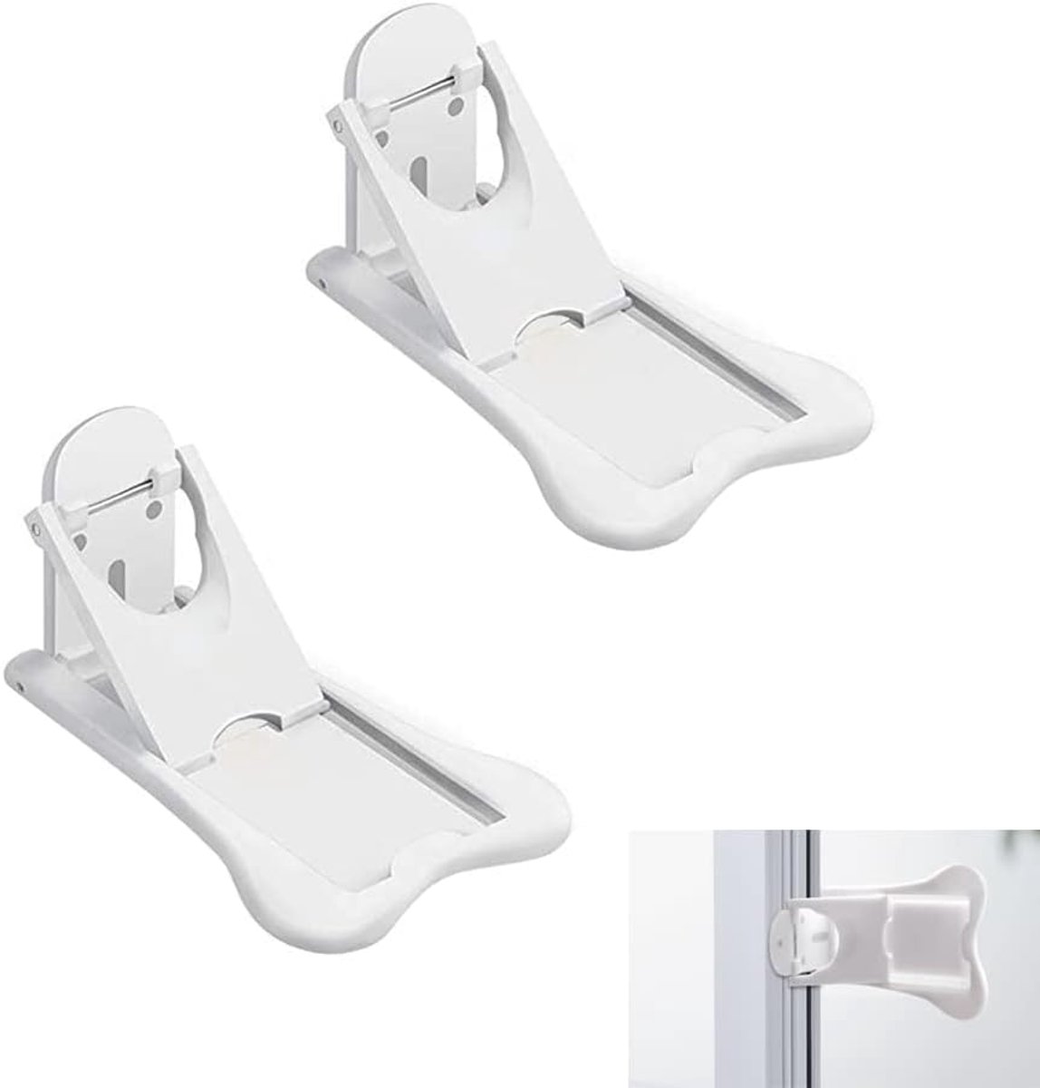SnelShoppen - 2 Stuks Veiligheidssloten voor Lades, Antiklembeveiliging, Duurzaam Materiaal, Veiligheidslock voor Kasten en Deuren, Ideaal voor Kinder