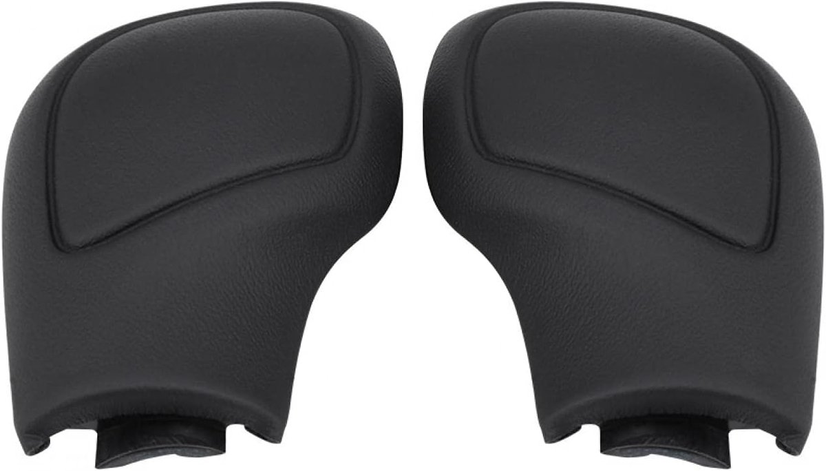 SnelShoppen - Shift Knop Hoofd, 2 Stuks Zwarte Synthetische Leren Versnellingsknop Zijkap Geschikt voor Auto's zoals Passat CC Jetta Golf 6 GTI MK6