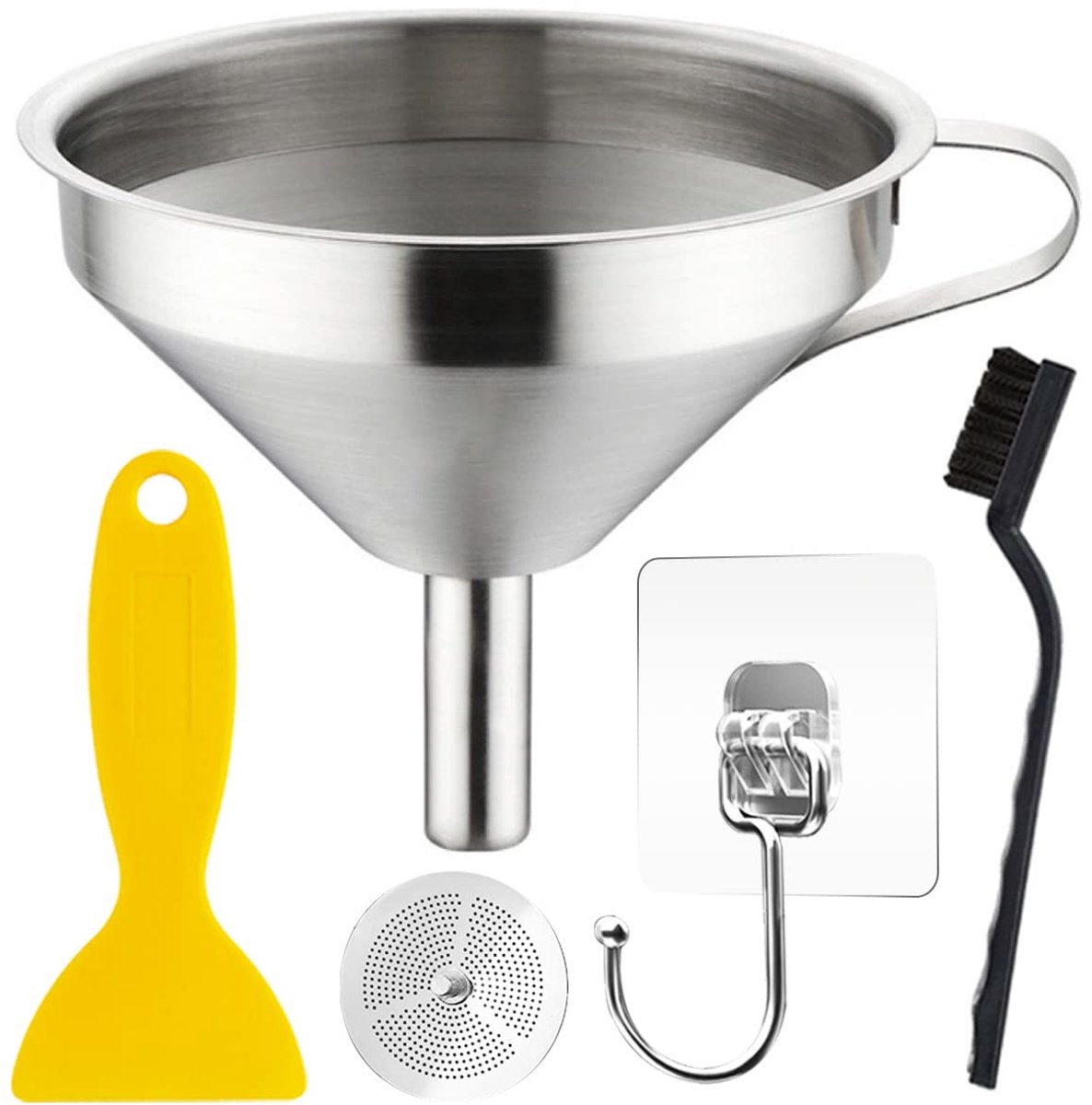 304 Stainless Steel Funnel Resin Filter For 3D Printer Resin Liquid Transfer Oil With Stainless Steel Filter Hook - ShopVlot