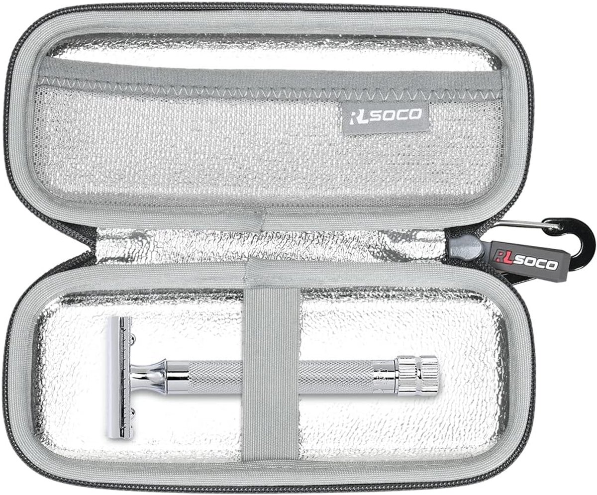 SnelShoppen - Premium Case Cover voor Scheermes - Compatibel met DOVO Scheermessen Futur, 23C, 34C, 37C - Duurzaam PU Leer, EVA Schuim, Compact en Lic