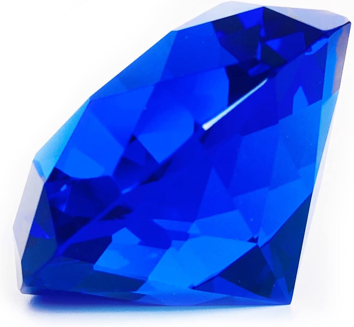 Kristallen diamant blauw 50mm - K9 kristal - schitterende afwerking - ideaal voor bruiloftdecoratie - ShopVlot