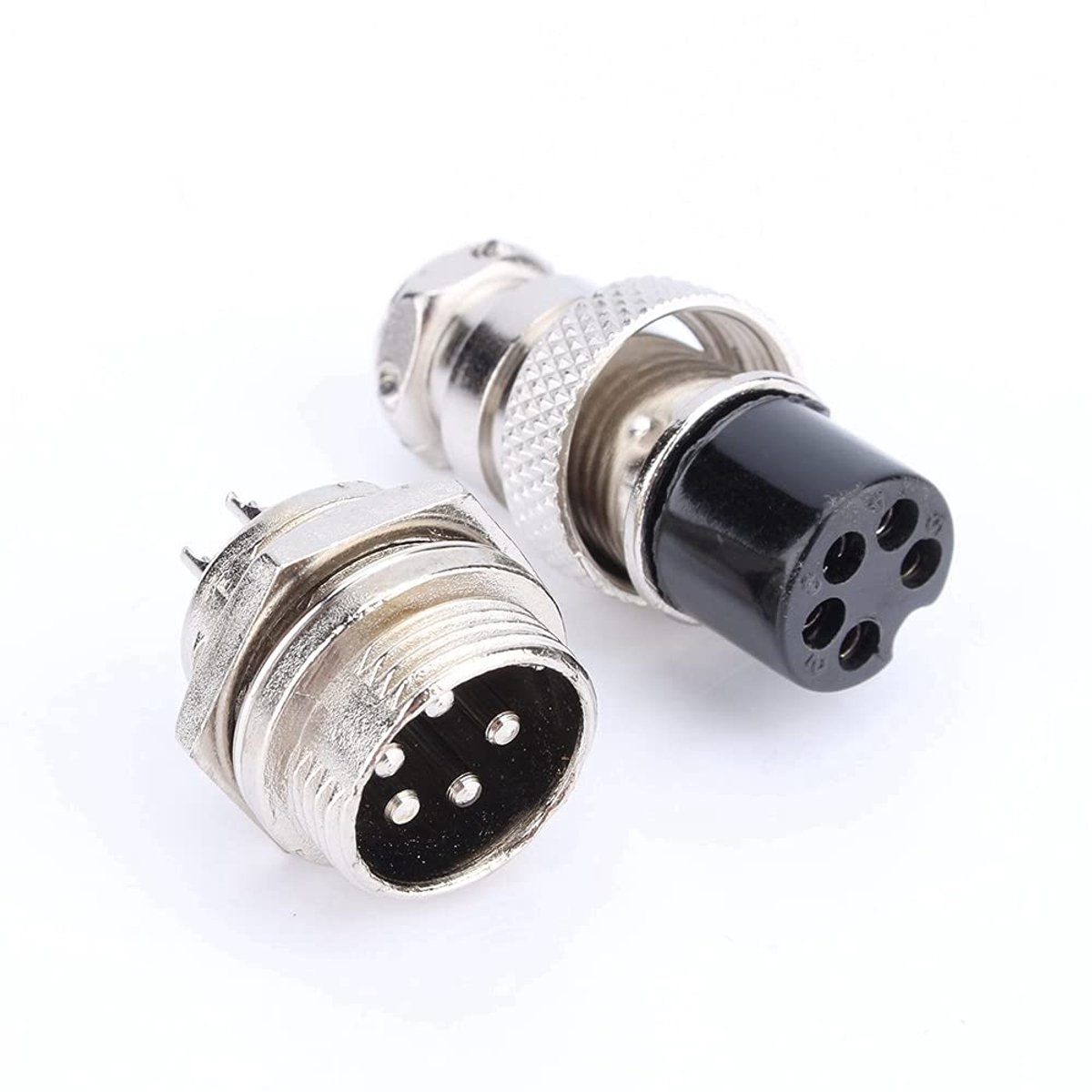 SnelShoppen - 1 Set GX16 5 Pins Schroef Type Elektrische Luchtvaart Stekker En Socket Connector Voor Industriële Apparatuur - Hoge Prestatie, Stabiele