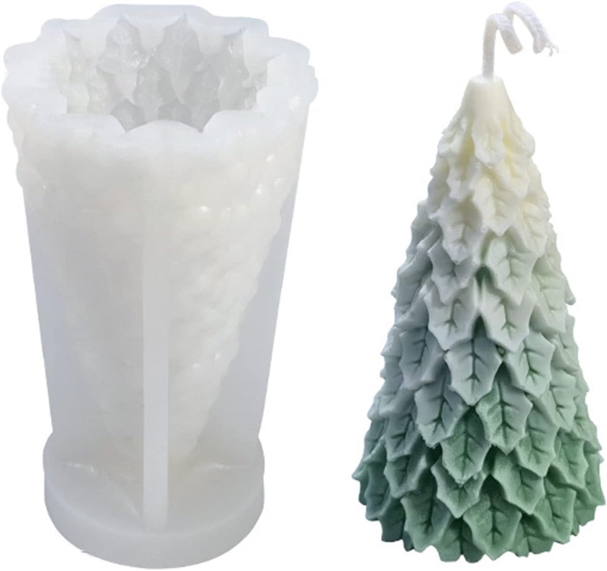 Candle Shape Christmas Tree 3D Candle Silicone Candle Moulds 3D Silicone Candle Shapes 3D Christmas Tree Candle Shape - ShopVlot