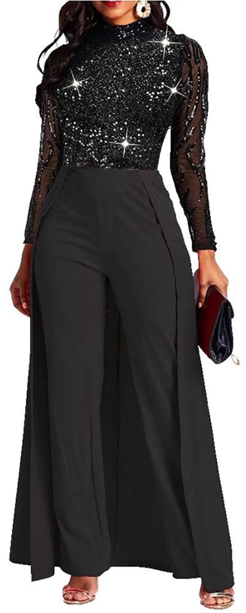 Omgoods - Dames Jumpsuit met Patchwork en Hoge Taille
