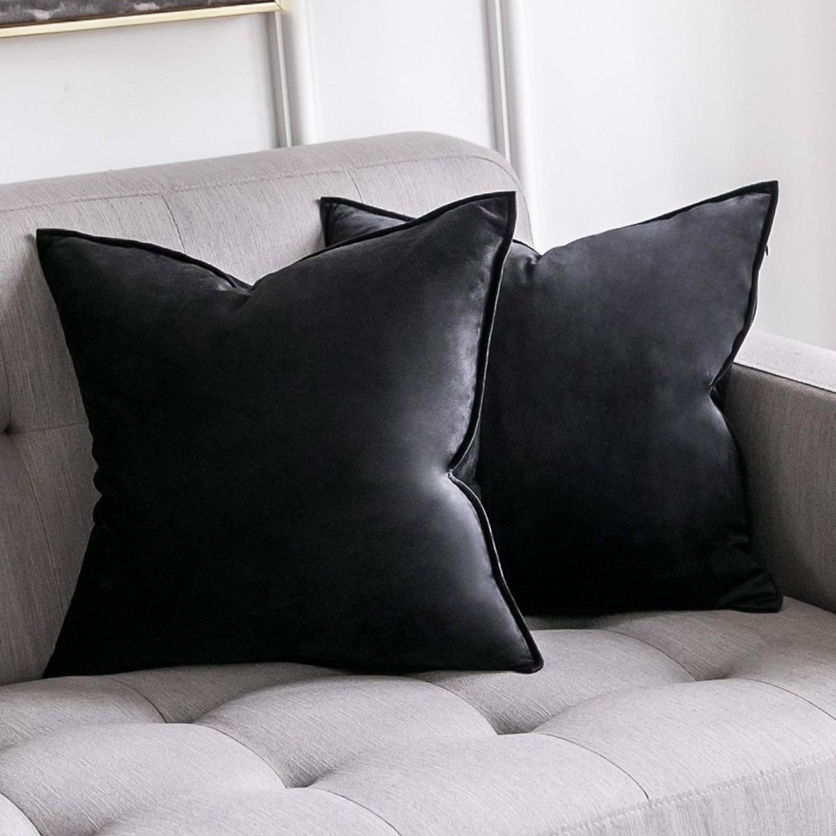 Omgoods - Set van 2 Luxe Velours Kussenslopen 60 x 60 cm