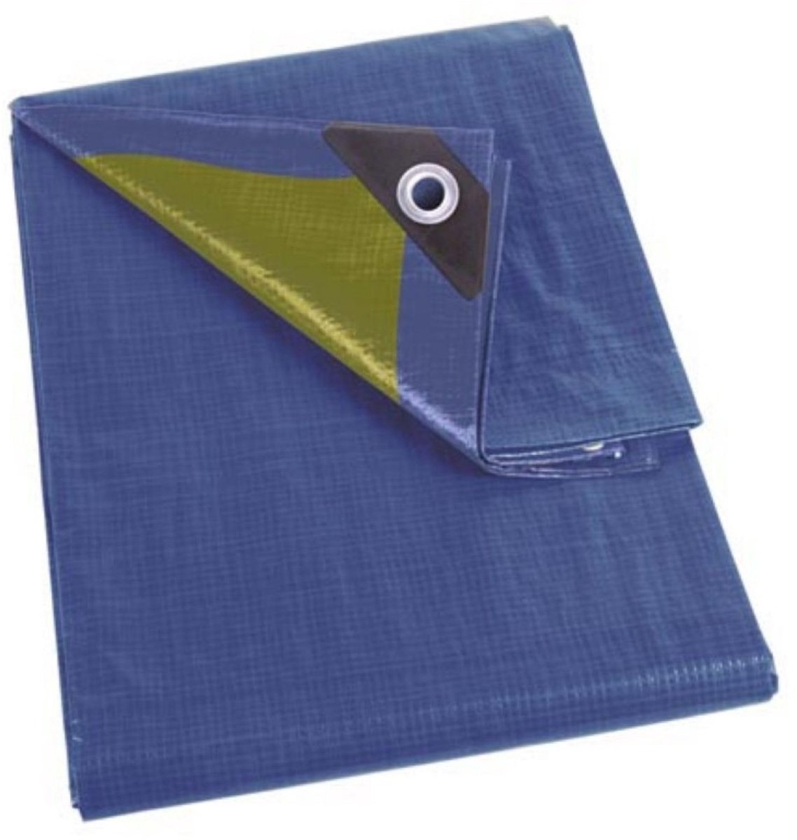 Omgoods - Waterdichte Zeil 2 x 4 m - Polyester Met 12 Oogjes en Verstevigde Hoeken