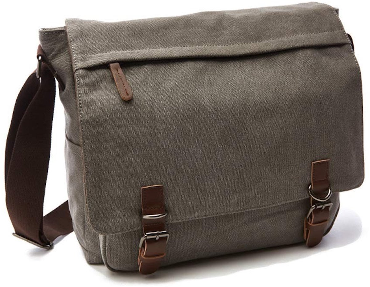 Omgoods - Canvas Schoudertas voor Mannen Laptop Bag